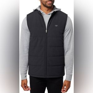 NWT Travis Matthew Vest Black Golf Lightweight Jacket Performance Cold Heart